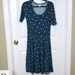 Women's LLR Nicole Dress Size Medium Green with White